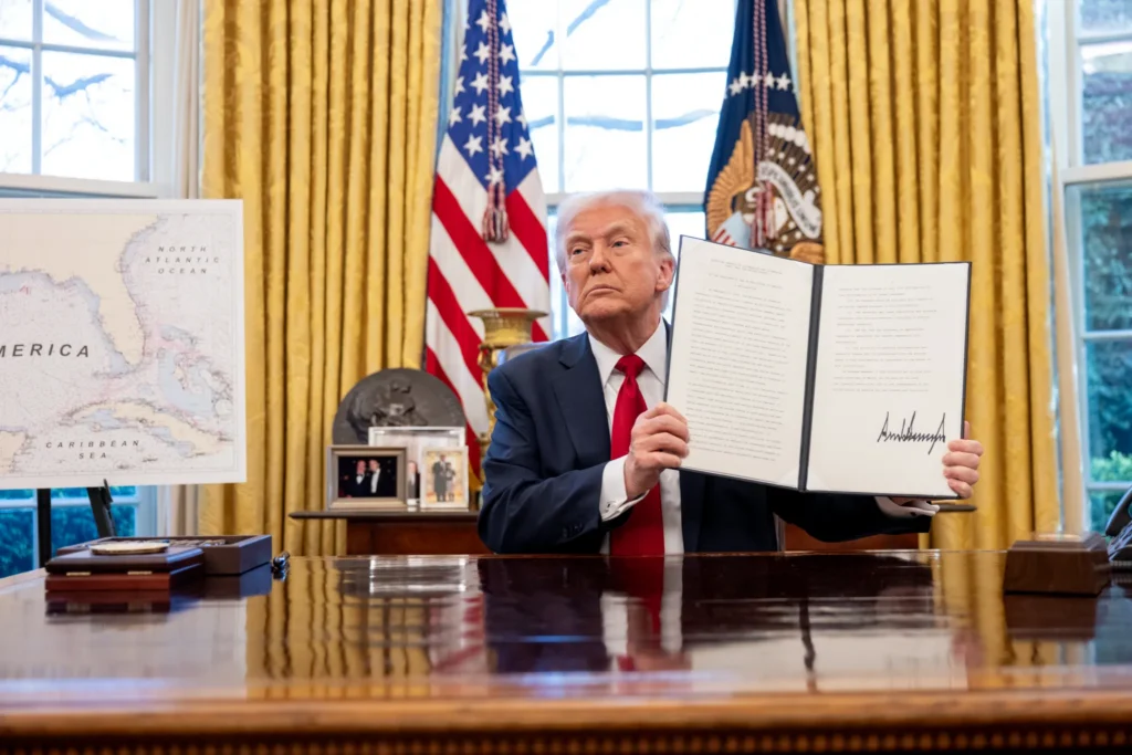 President Trump Auto Tariffs Announcement in the Oval Office